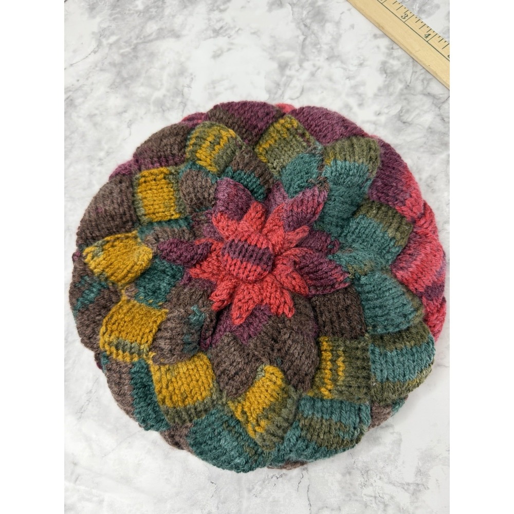 Chunky Cable Knit Cozy Winter Handmade Y2K Vintage Beanie Cap Hat 90's Boho Vibe